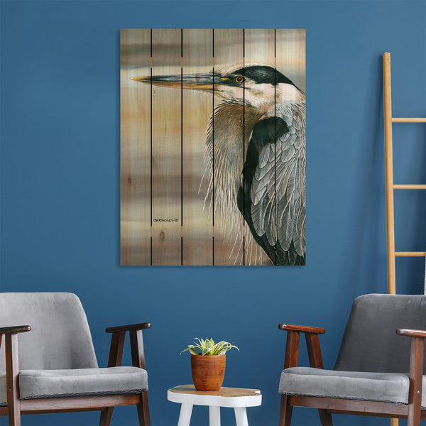 Fine Art Canvas Arianna Blue Heron - Wood Canvas India
